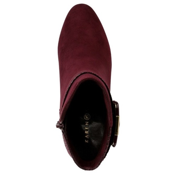 KAREN SCOTT Wine Snakeskin Ivyy Booties - Picture 3 of 16